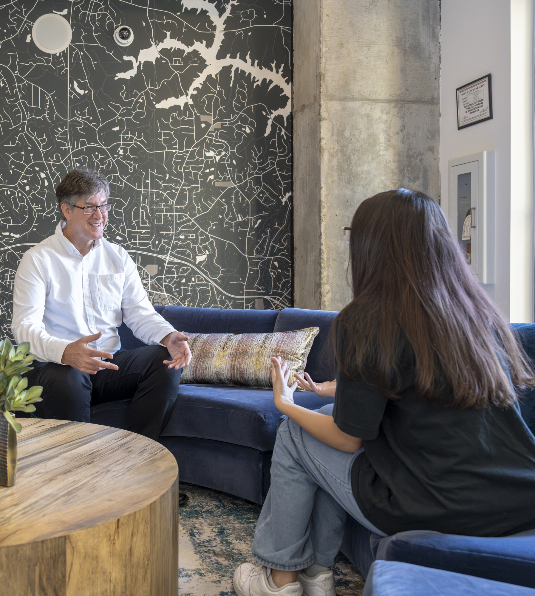 Patrick Hefferan in a Therapy session with one of his clients